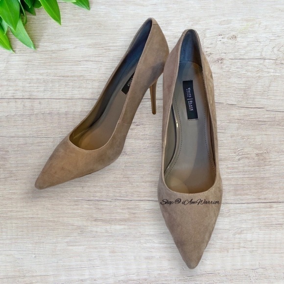 White House Black Market taupe suede pointed toe stiletto heels *shop@iamwarrior - Picture 5 of 12